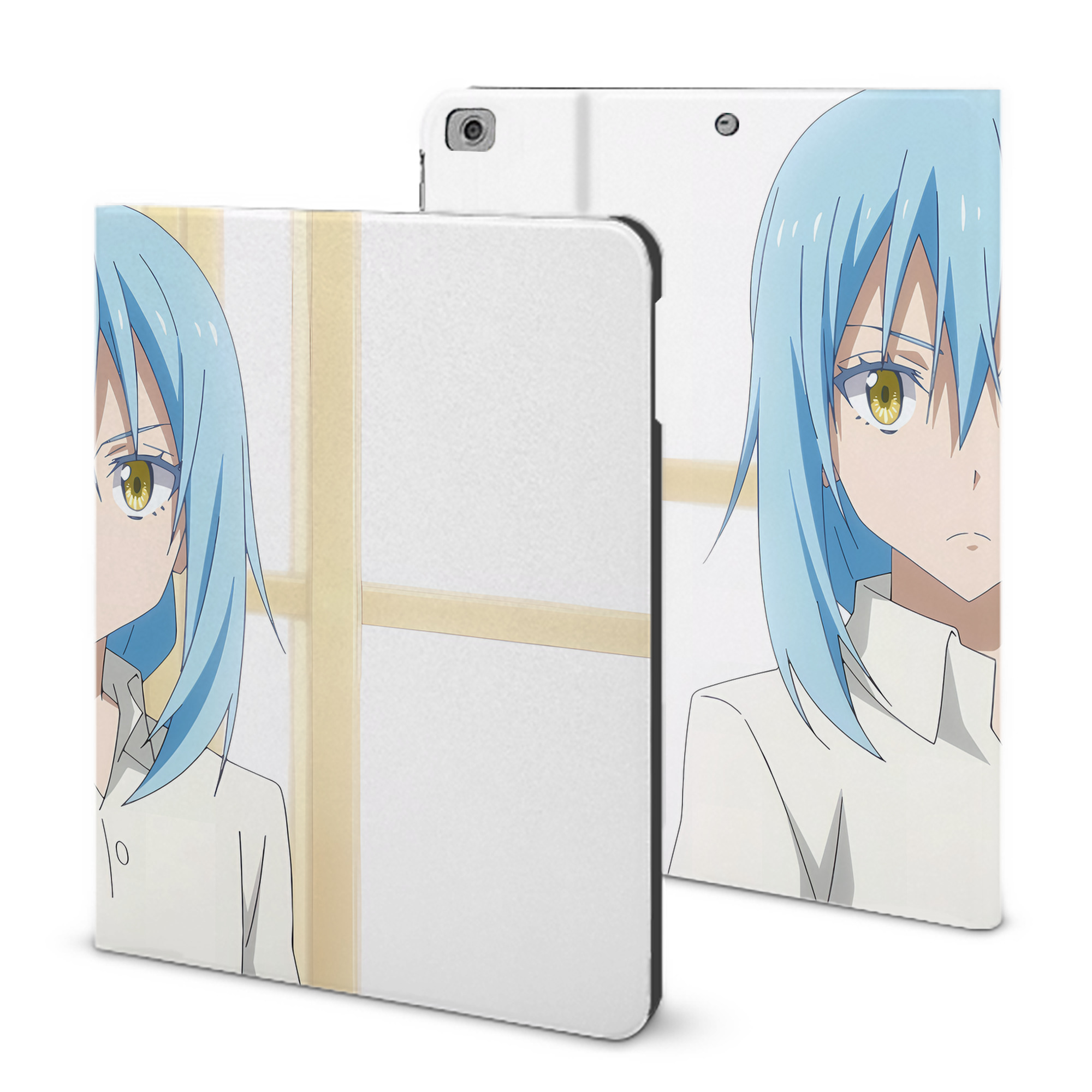 （画像用） 転スラ Regarding Reincarnated to Slime IPad ケース ブック型 PUレザー TPU 耐衝撃 軽量 薄型 ペン収納なし 全面保護 IPad 各モデル対応